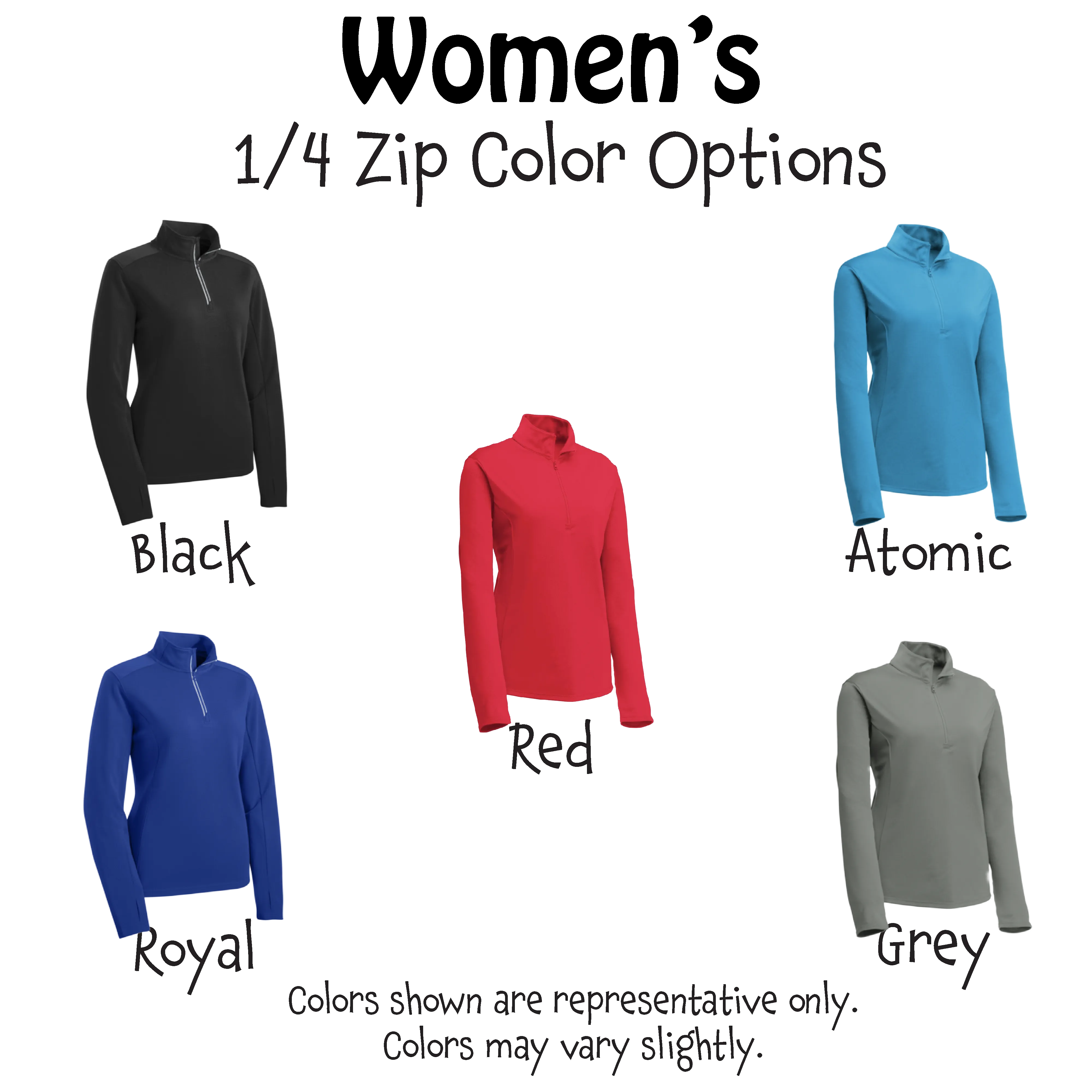 002 With Pickleballs (Colors Yellow White Pink) | Women's 1/4 Zip Pullover Athletic Shirt | 100% Polyester