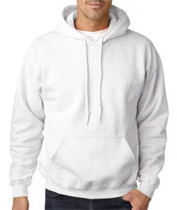 18500 Gildan Adult Heavy BlendHooded Sweatshirt White
