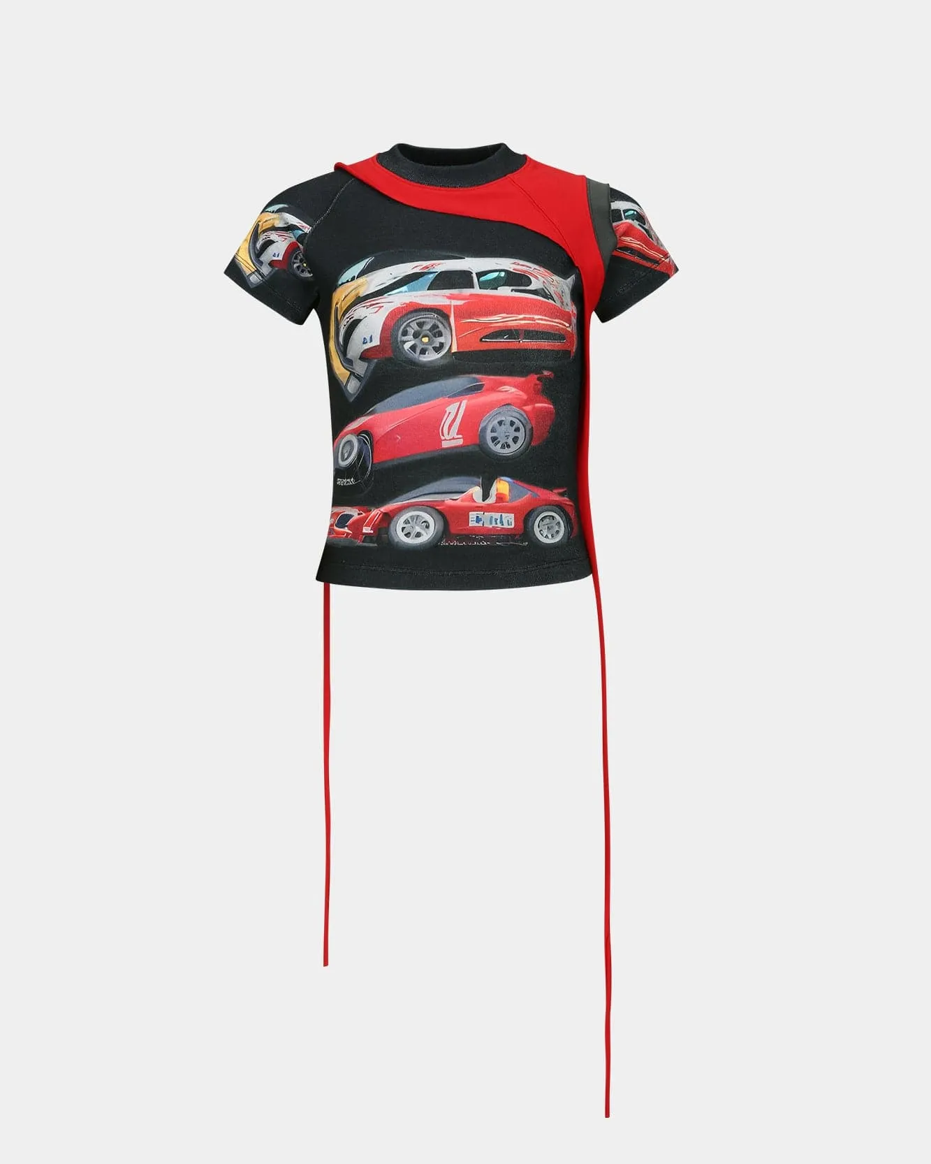 ADSB X OTTOLINGER CAR PRINTED JERSEY TOP atb1212w(BLACK)