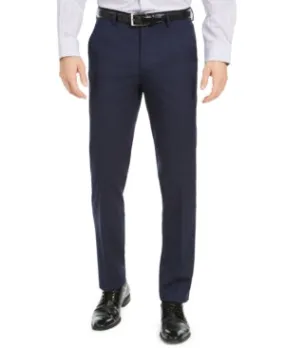 Alfani Mens Slim fit Dress Pants 32 / 30 Blue Solid Stretch