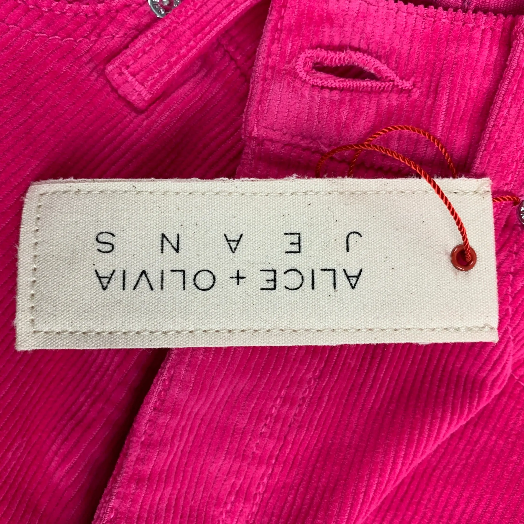 ALICE   OLIVIA Size 26 Pink Cotton Corduroy Jean Cut Casual Pants