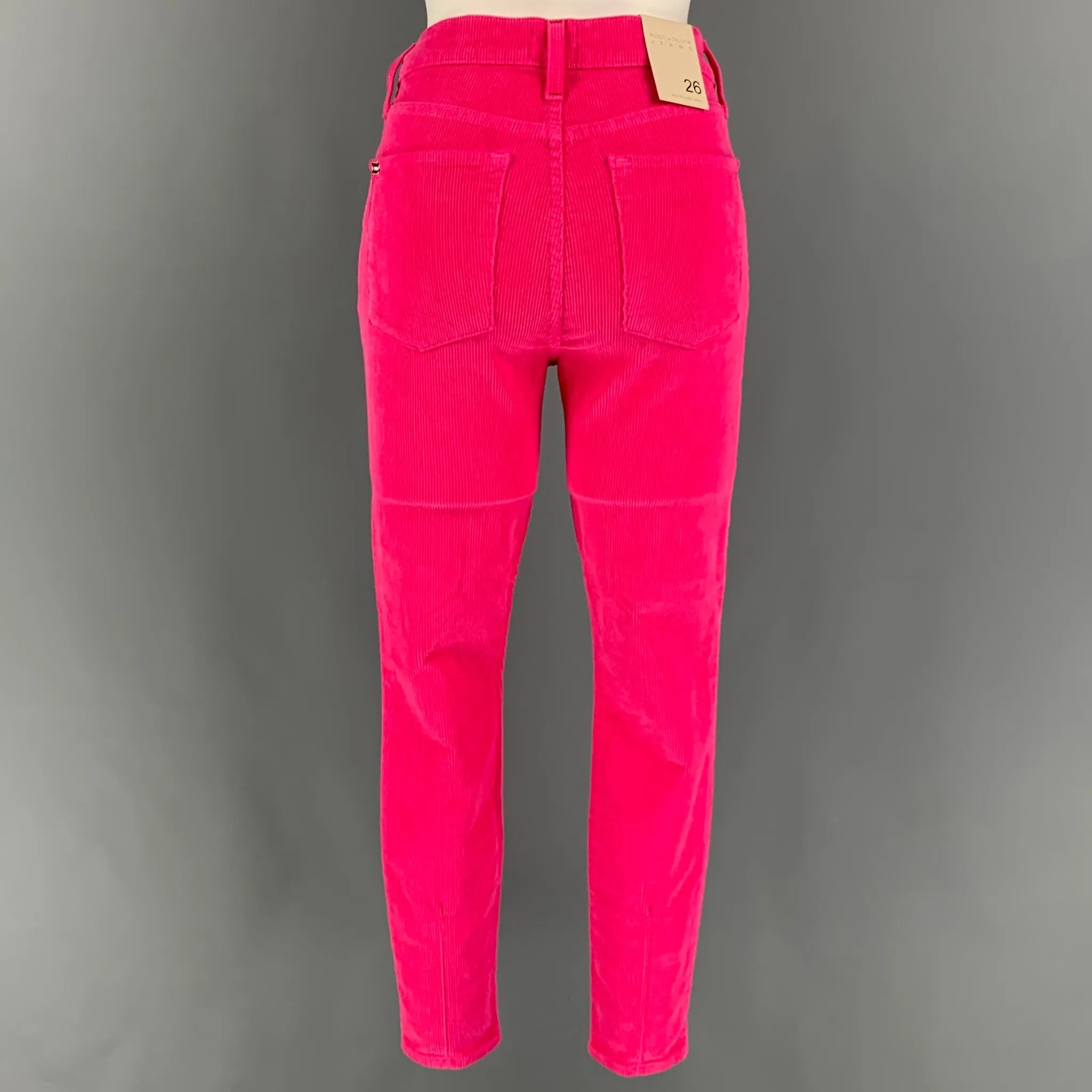 ALICE   OLIVIA Size 26 Pink Cotton Corduroy Jean Cut Casual Pants