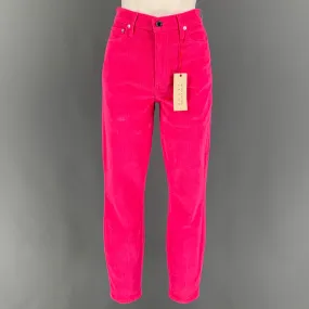 ALICE   OLIVIA Size 26 Pink Cotton Corduroy Jean Cut Casual Pants