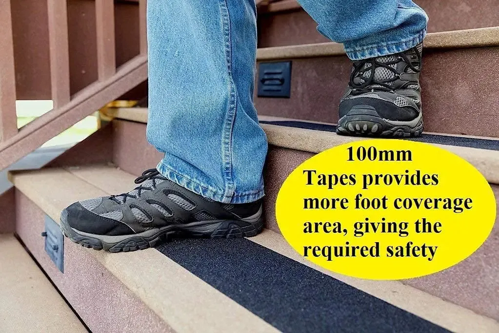 Anti Slip/Anti Skid Strip for Stairs, Slippery floors, Ramps - (15x60 cm, Black)