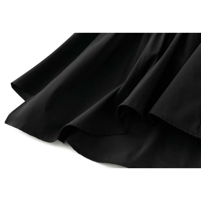 AYSMMETRICAL PLEATED MIDI SKIRT