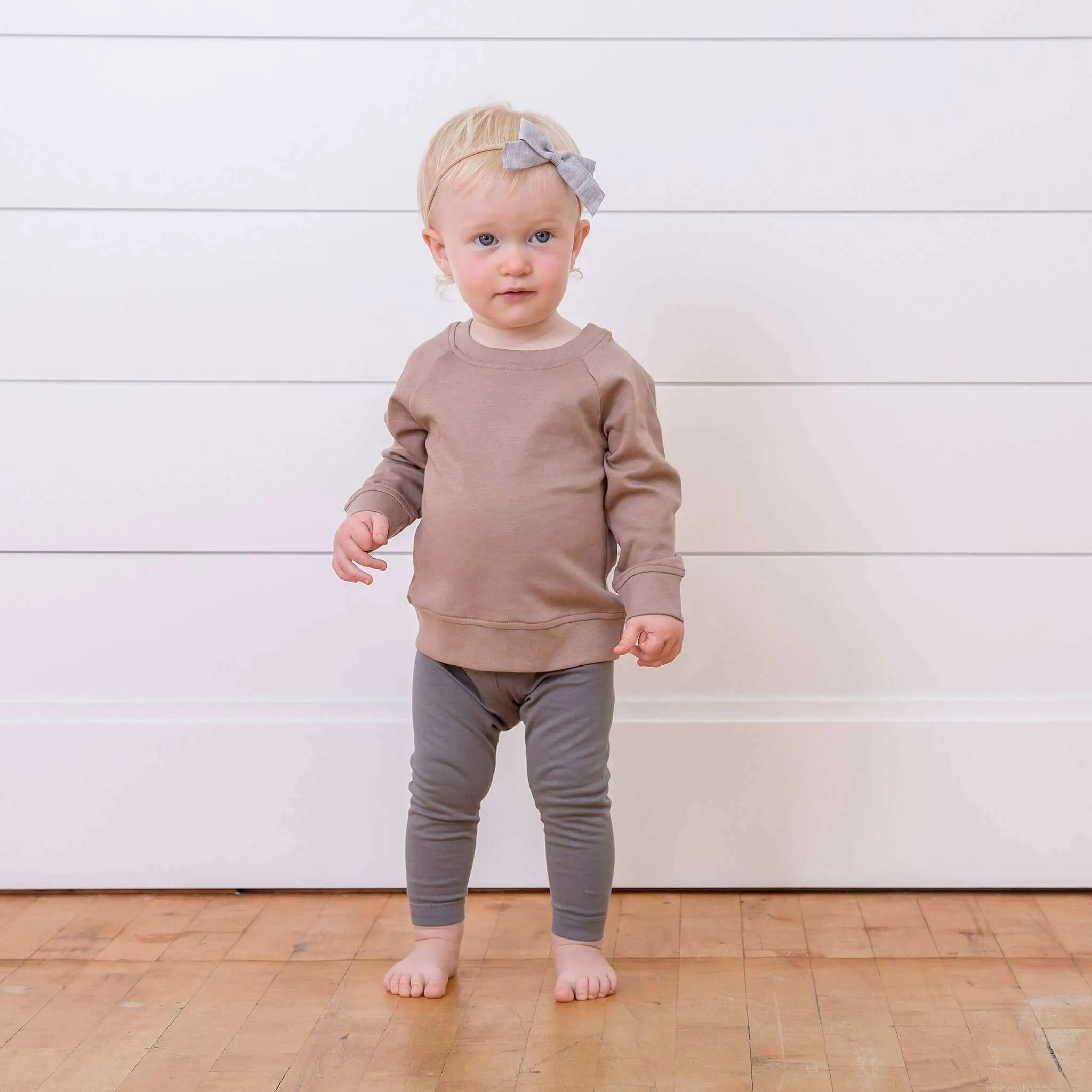 Baby und Kinder Bio-Sweatshirt Portland - Trüffel