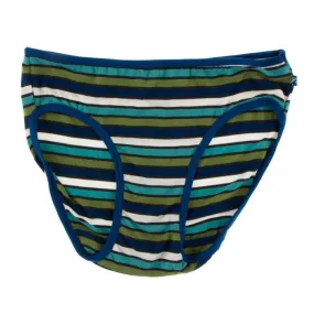 Bamboo Underwear - Botany Grasshopper Stripe with Navy