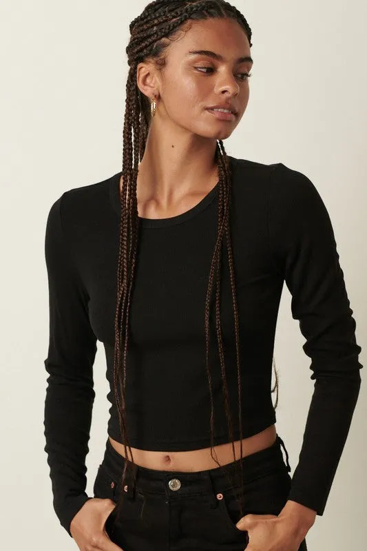 Basic Crop LS Top