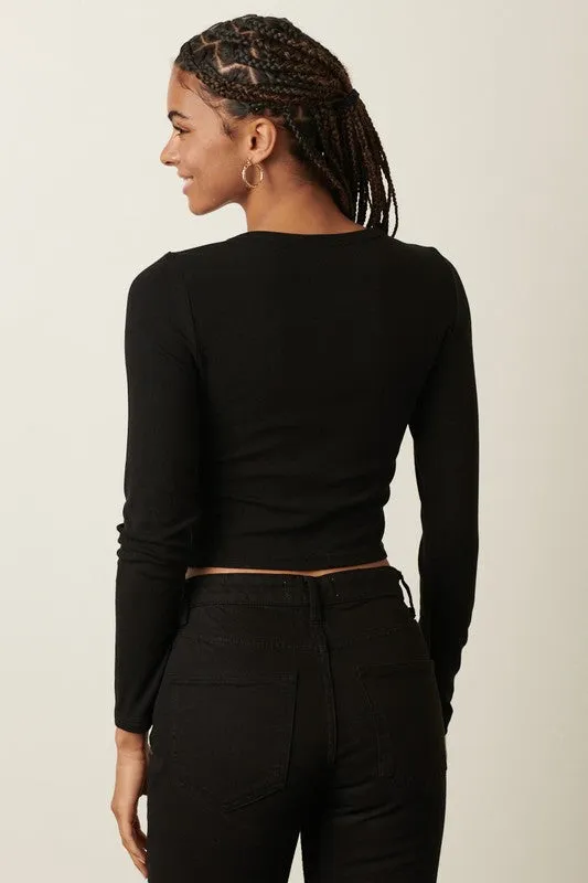Basic Crop LS Top