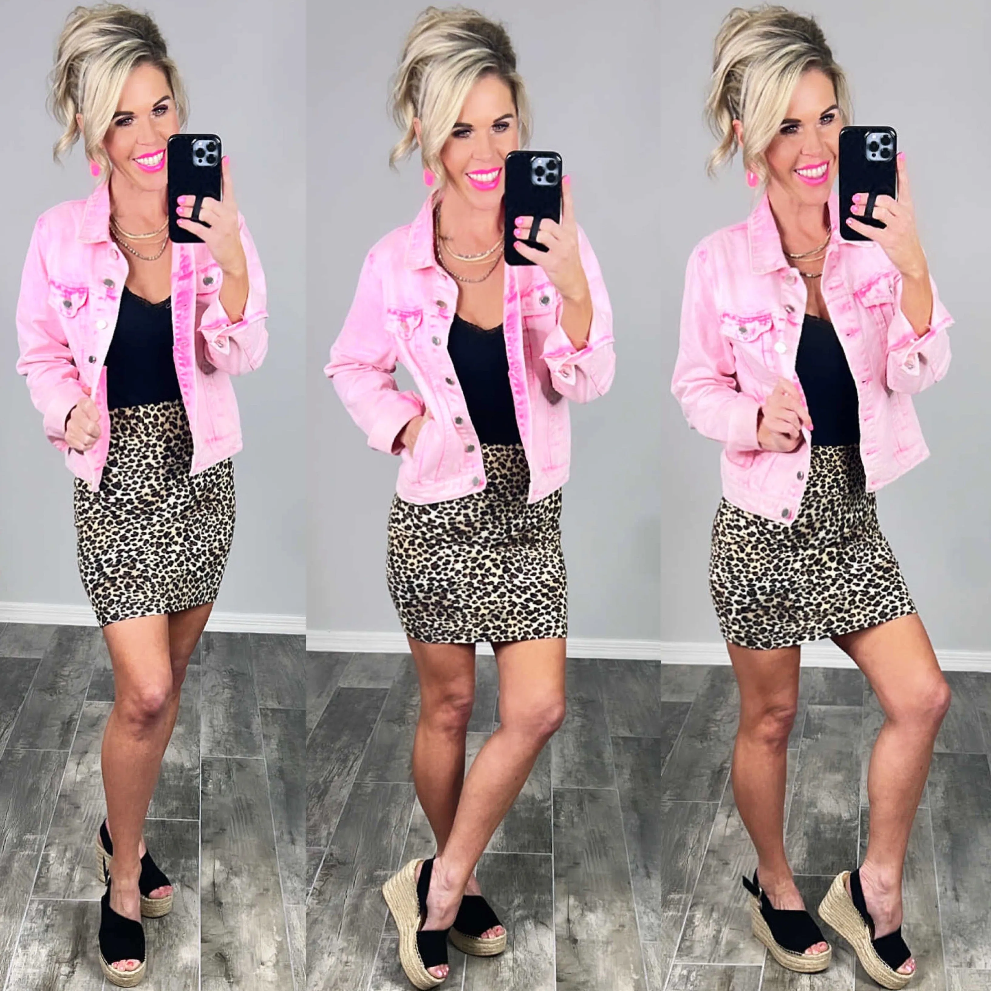 Bright Pink Washed Jacket