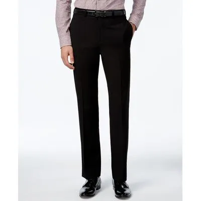 Calvin Klein Mens Slim fit Dress Pants 36 / 34 Black Solid Stretch