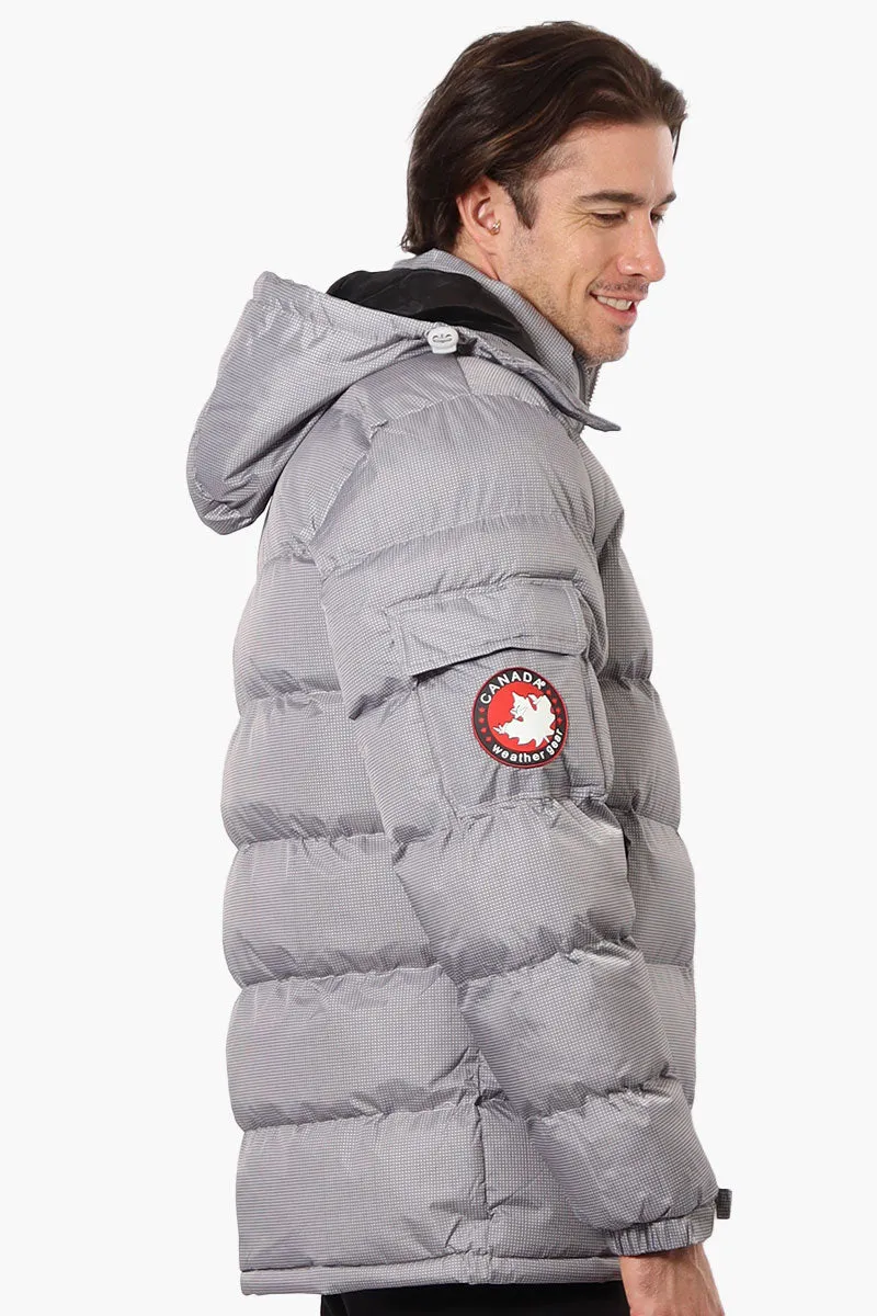 Canada Weather Gear Zip Pocket Bubble Bomber Jacket - Grey