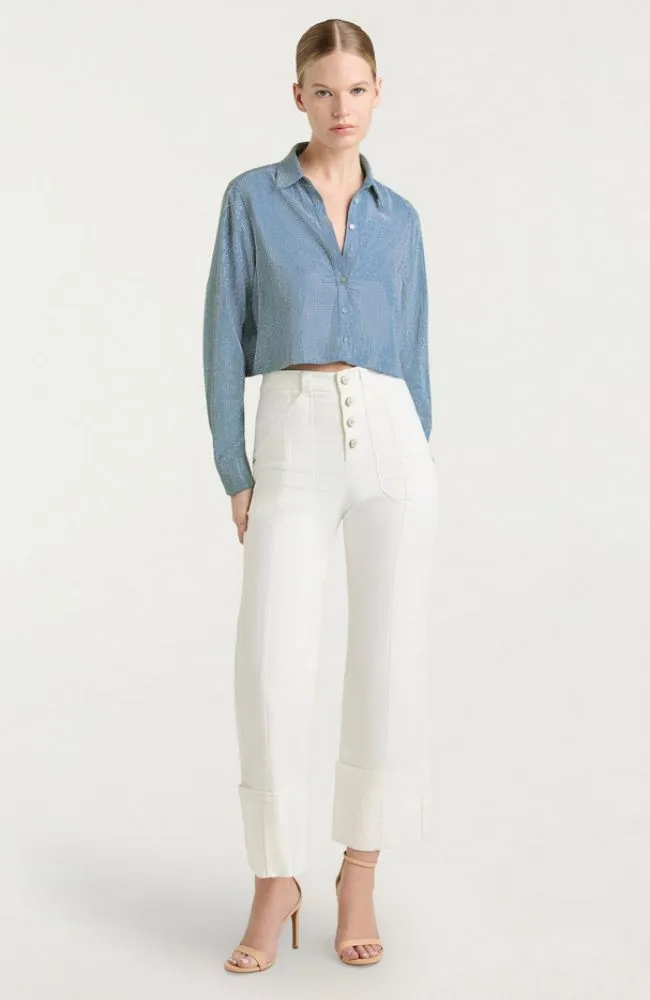Chambray Heatset Patricia Top