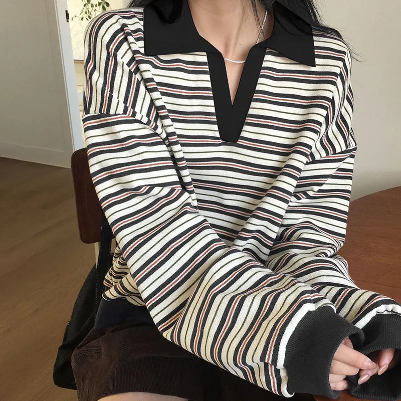 Chloe Striped Pullover Sweater