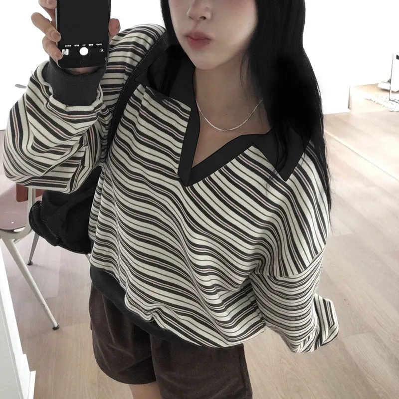 Chloe Striped Pullover Sweater