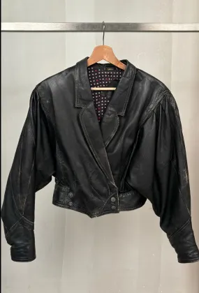 Cropped Leather Jacket