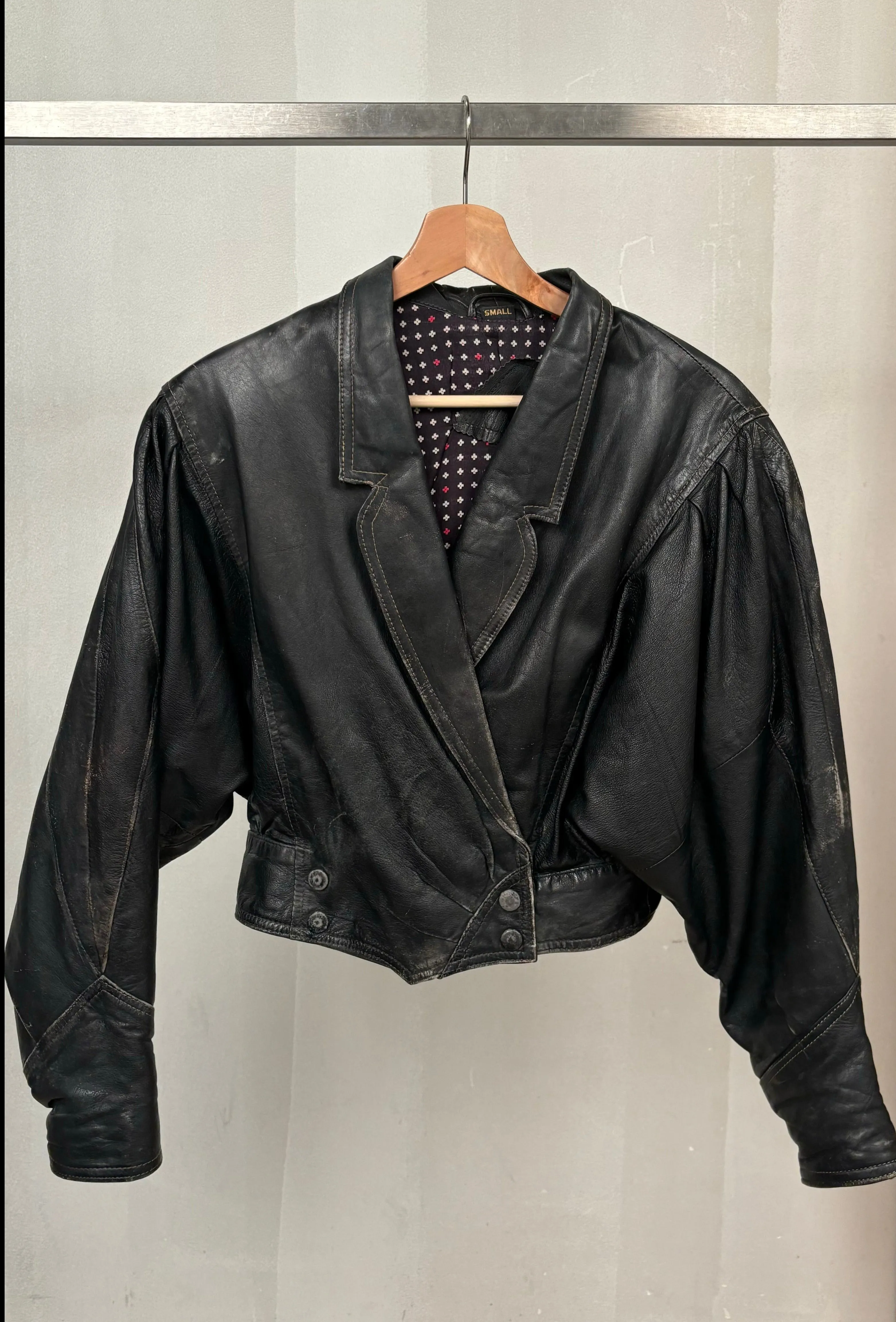 Cropped Leather Jacket