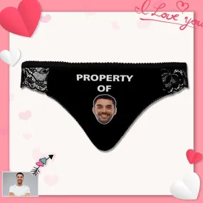 Custom Womens Panties Personalized Face Property Sexy Underwear Women's Lace Panty Honeymoon Gift Valentine's Day Gift