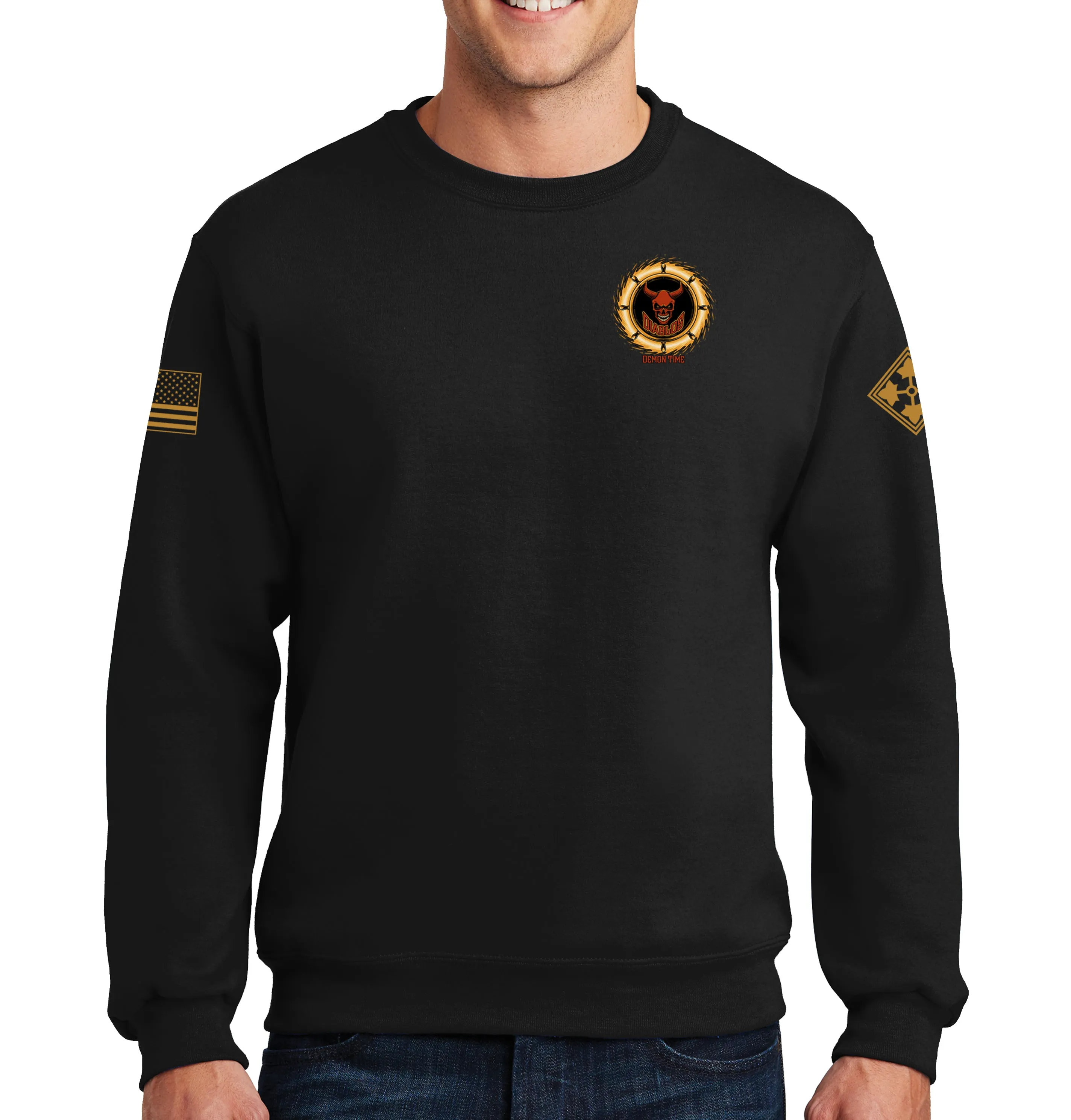 Diablos Crew-neck Unisex Sweatshirt. This sweatshirt IS Approved for PT