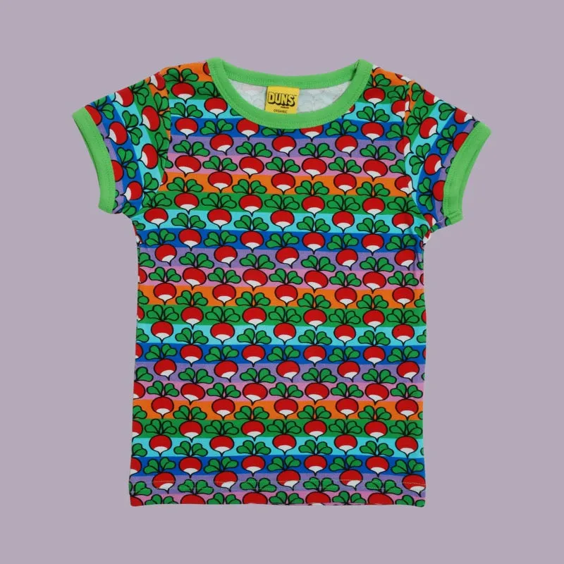Duns Radish Rainbow Stripe Kids' Short Sleeve Tee