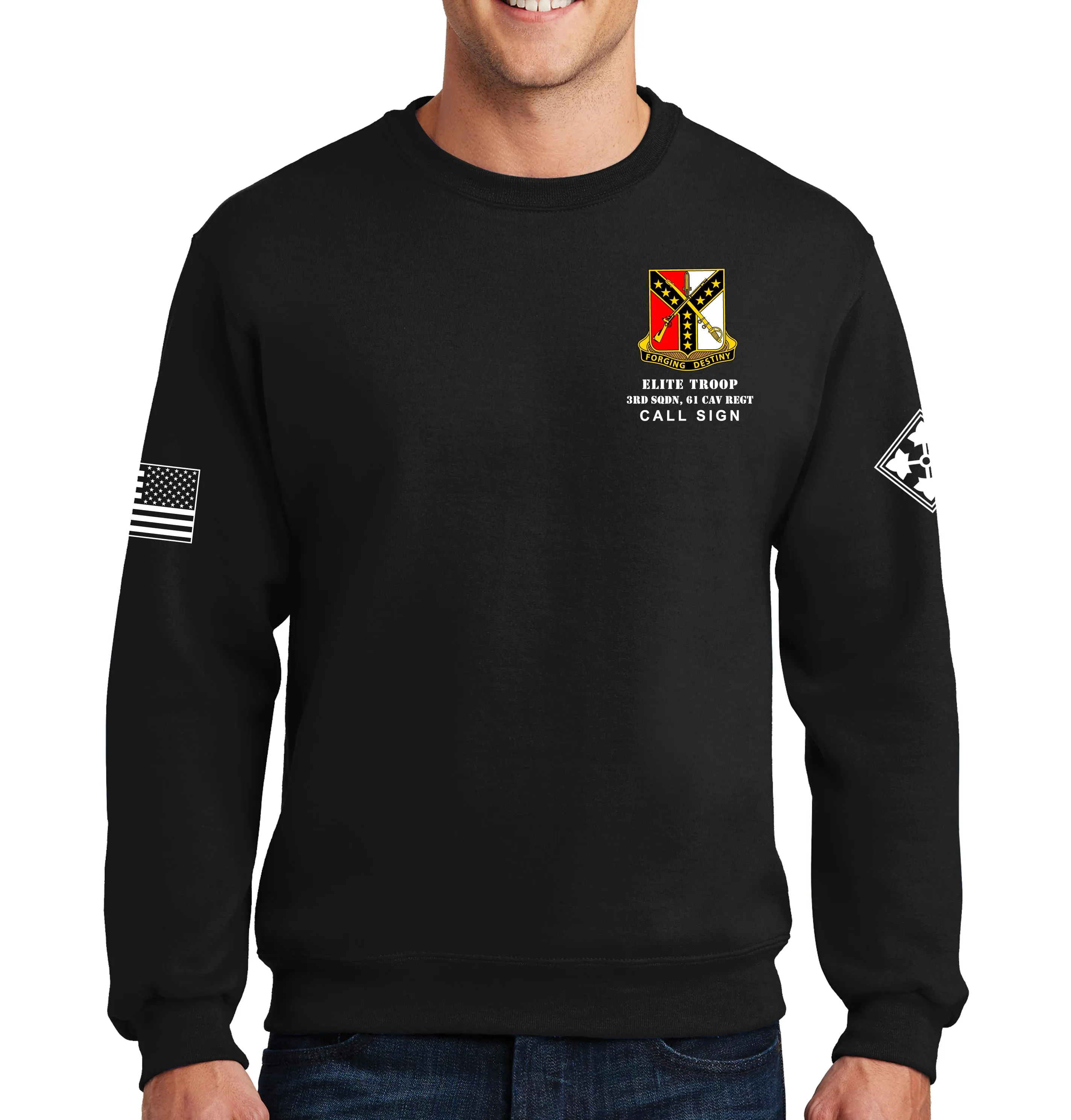 Elite 50-50 Blend Crewneck Unisex Sweatshirt. This shirt IS approved for PT.