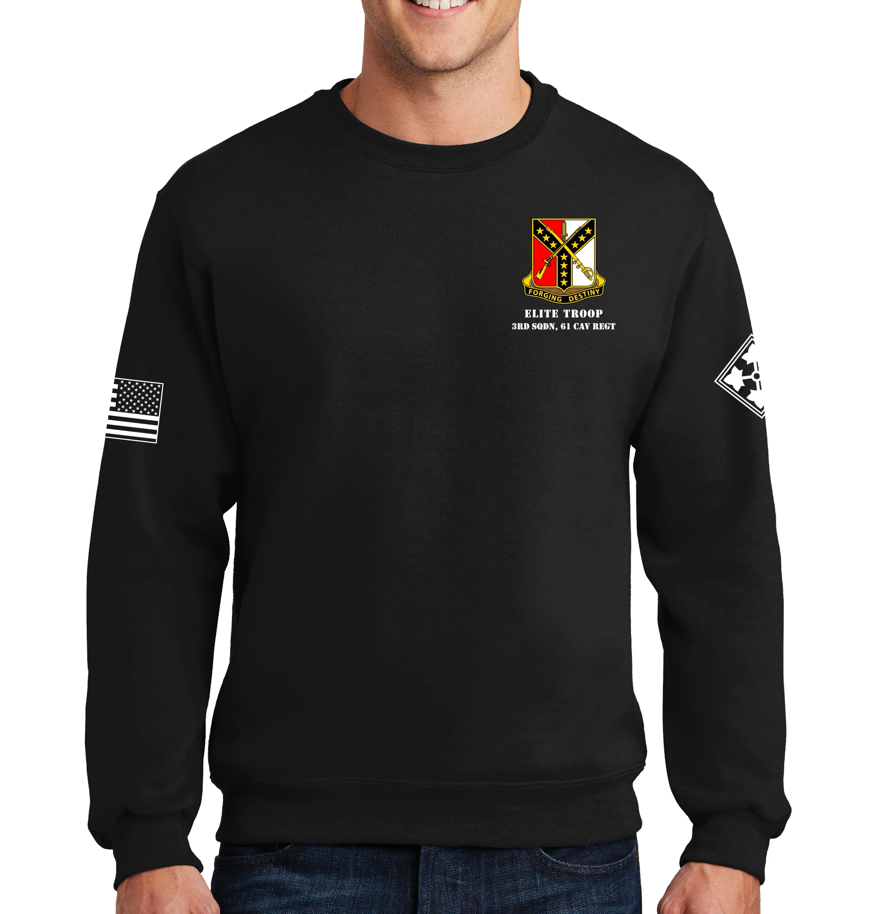 Elite 50-50 Blend Crewneck Unisex Sweatshirt. This shirt IS approved for PT.