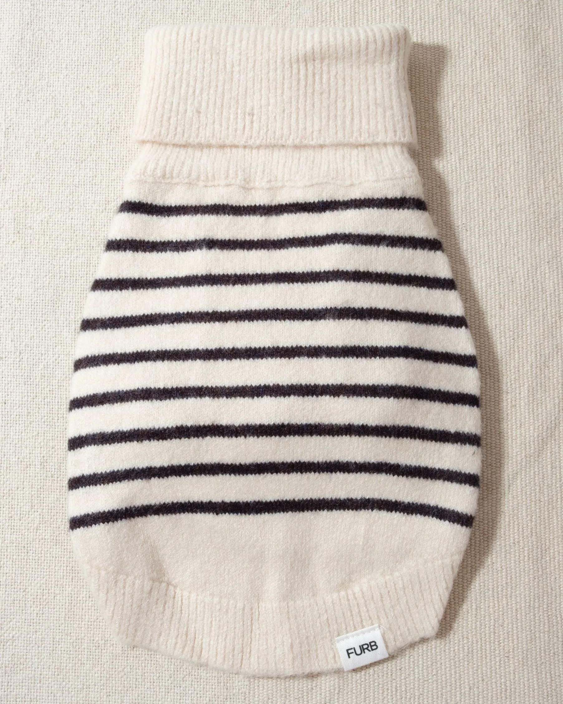 Finley Ivory   Black Striped Dog Sweater
