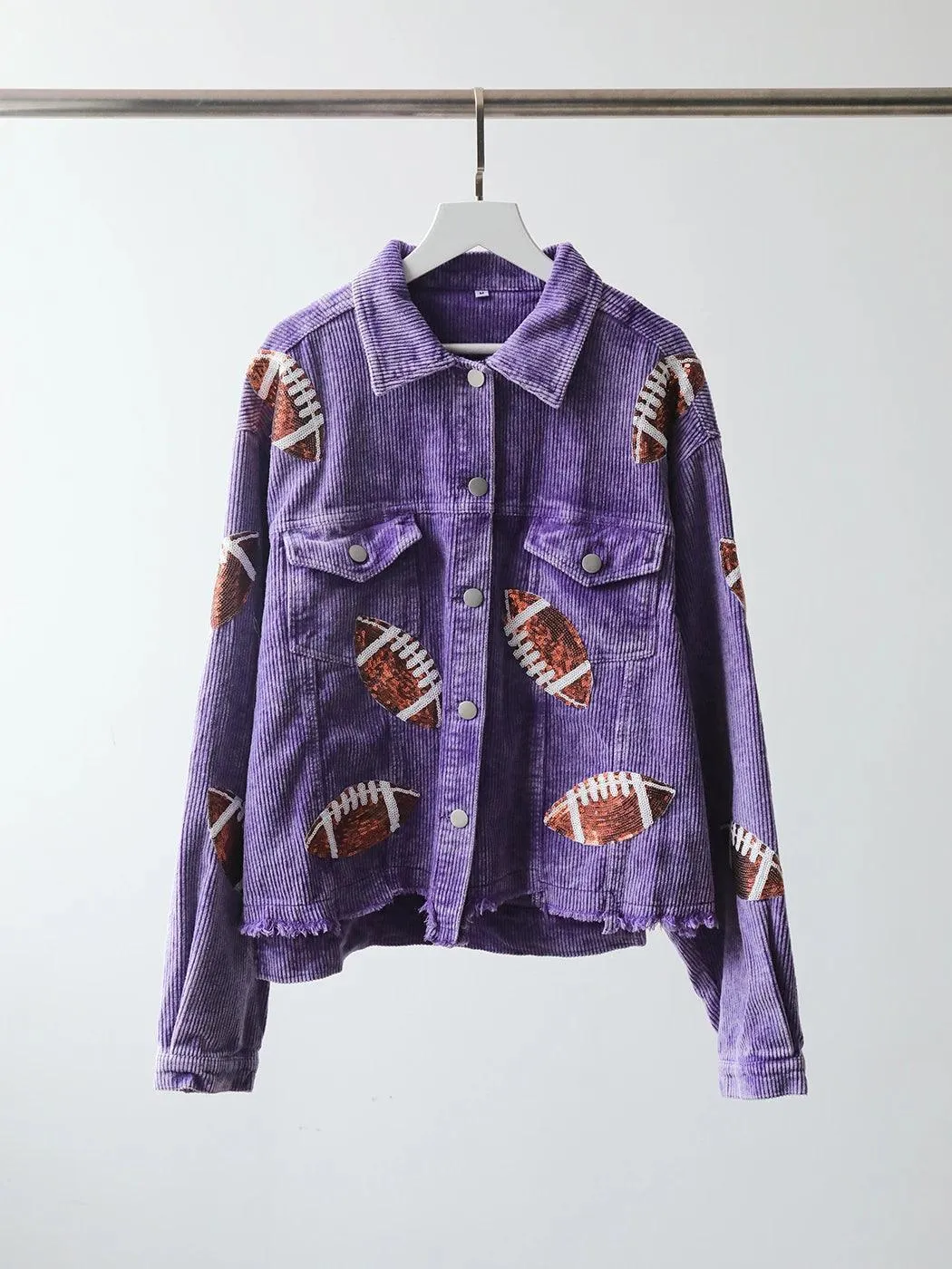 football sequin cropped jacket
