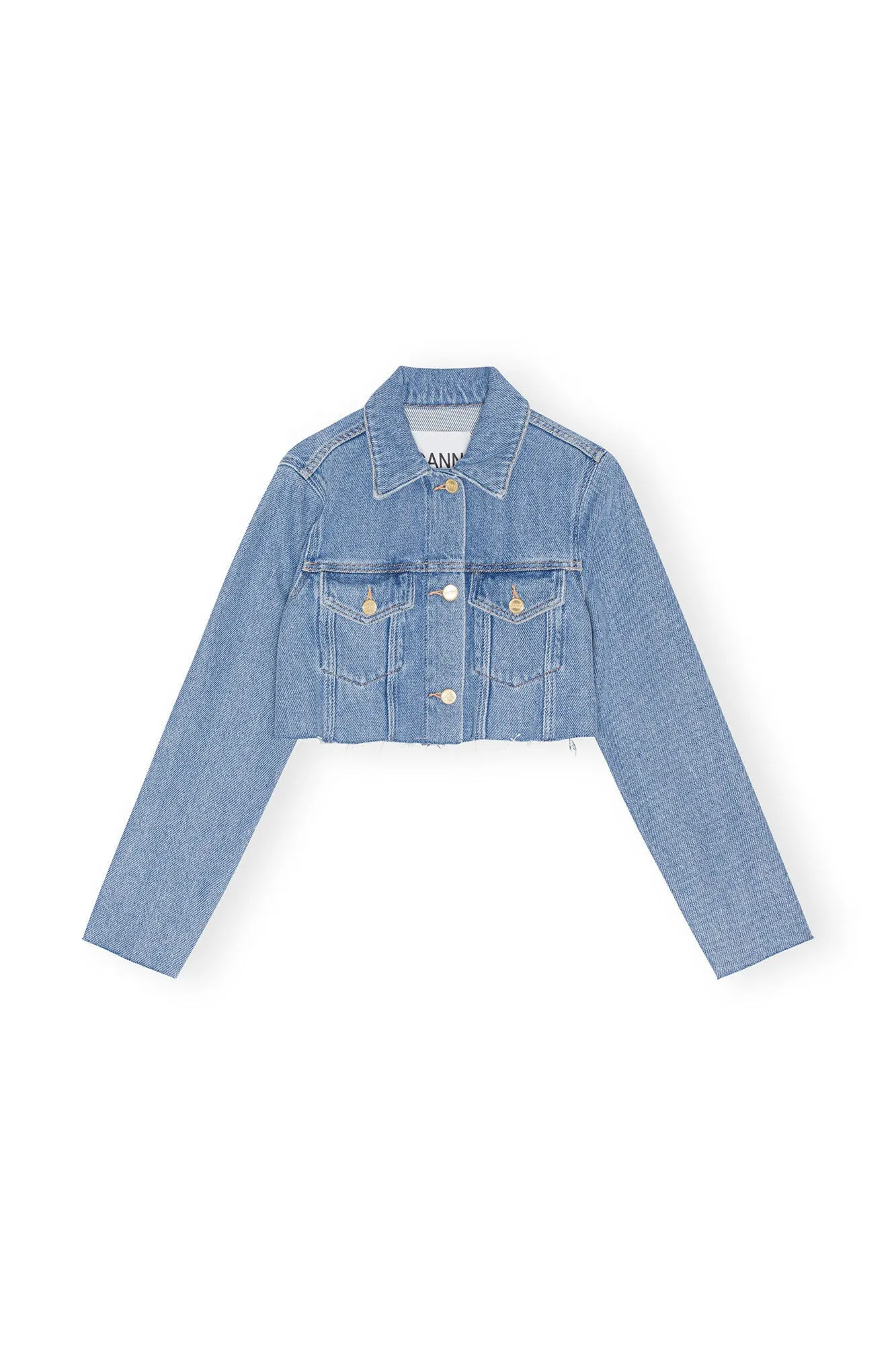 HEAVY DENIM CROPPED TRUCKER JACKET