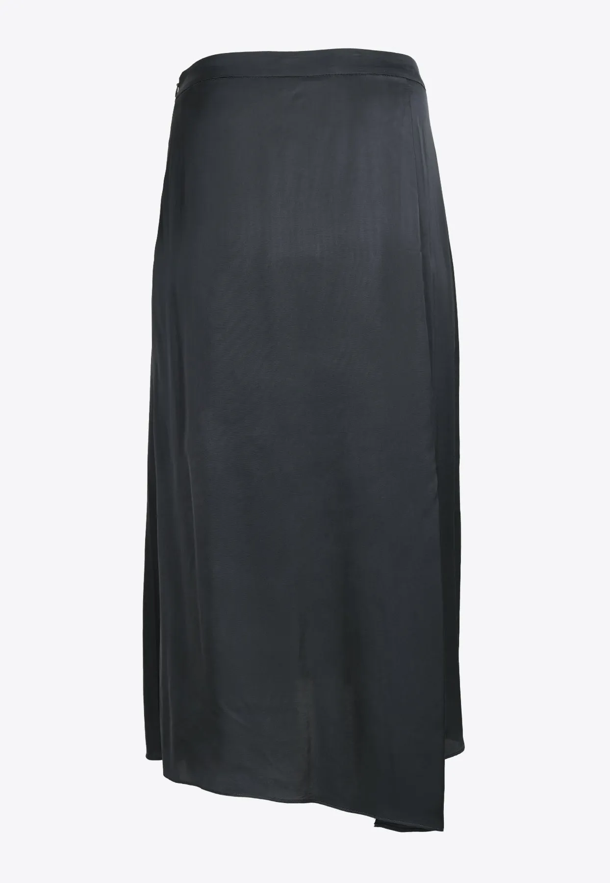 High-Low Satin Skirt