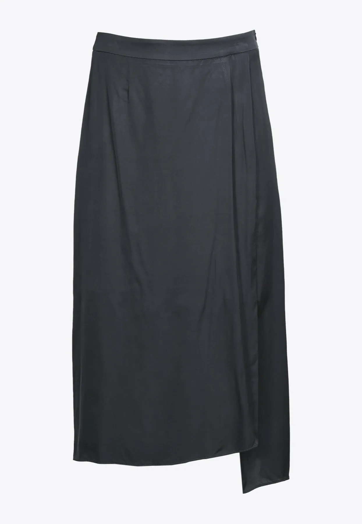 High-Low Satin Skirt
