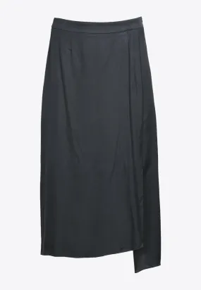 High-Low Satin Skirt