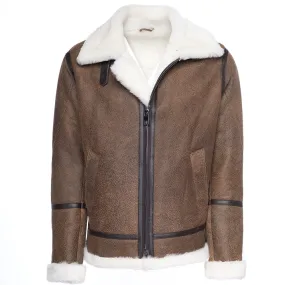 Jacoba Brown B3 shearling bomber jacket