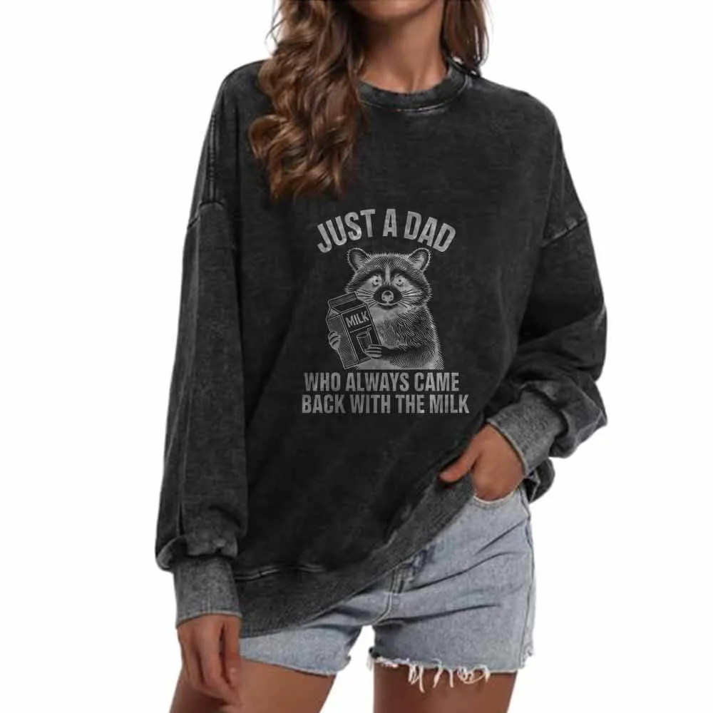 Just A Dad Vintage Washed Sweatshirt