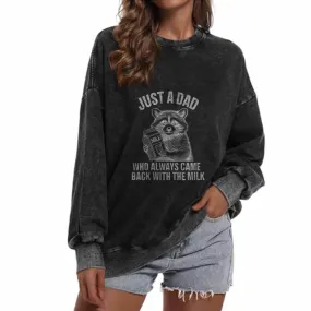 Just A Dad Vintage Washed Sweatshirt