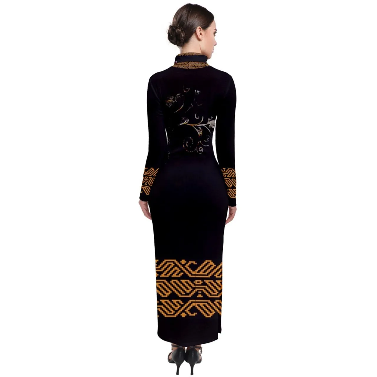 Kalent Zaiz Turtleneck Black Winter Dress