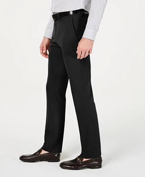 Kenneth Cole Reaction Mens Skinny fit Dress Pants 30 / 29 Black Solid Stretch