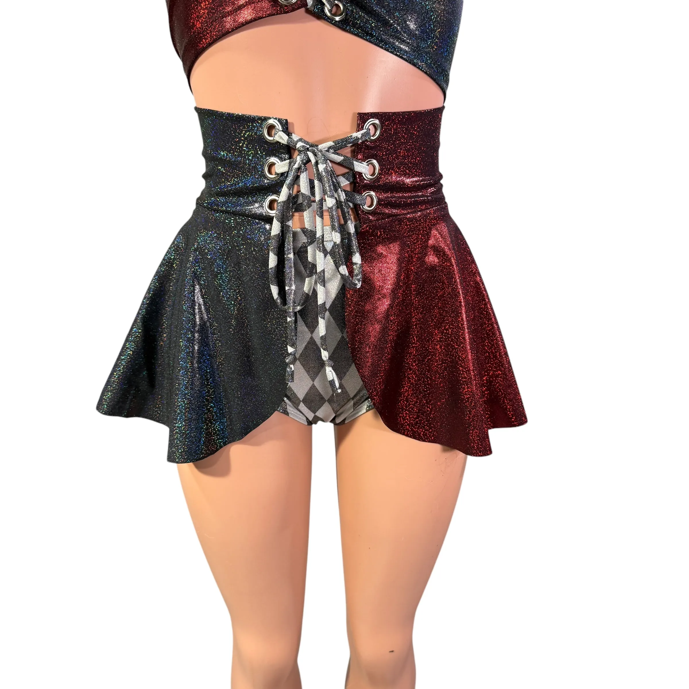 Lace-Up Skirt - Queen of Hearts Costume - Corset Skirt