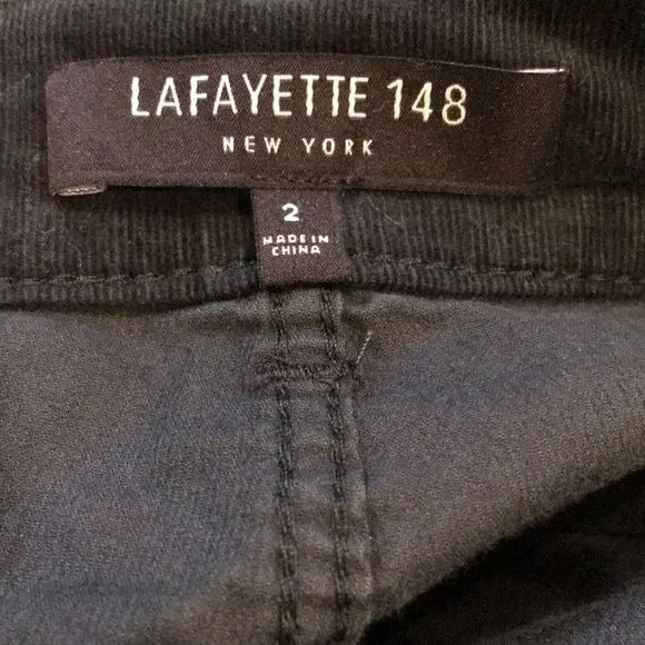 LAFAYETTE 148 New York Sage Green Corduroy Wide Leg Pants Size 2