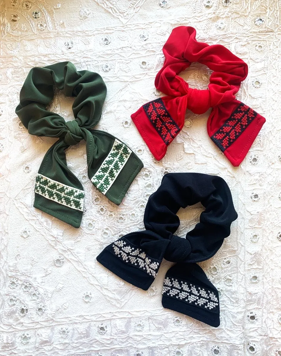 Lara Hair Scrunchie - Red