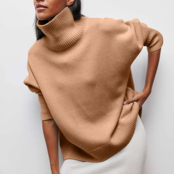 Lara Pull à col roulé pour femme