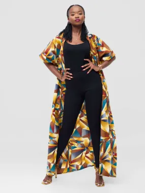 Lokali Amani Ankara Kimono - Brown