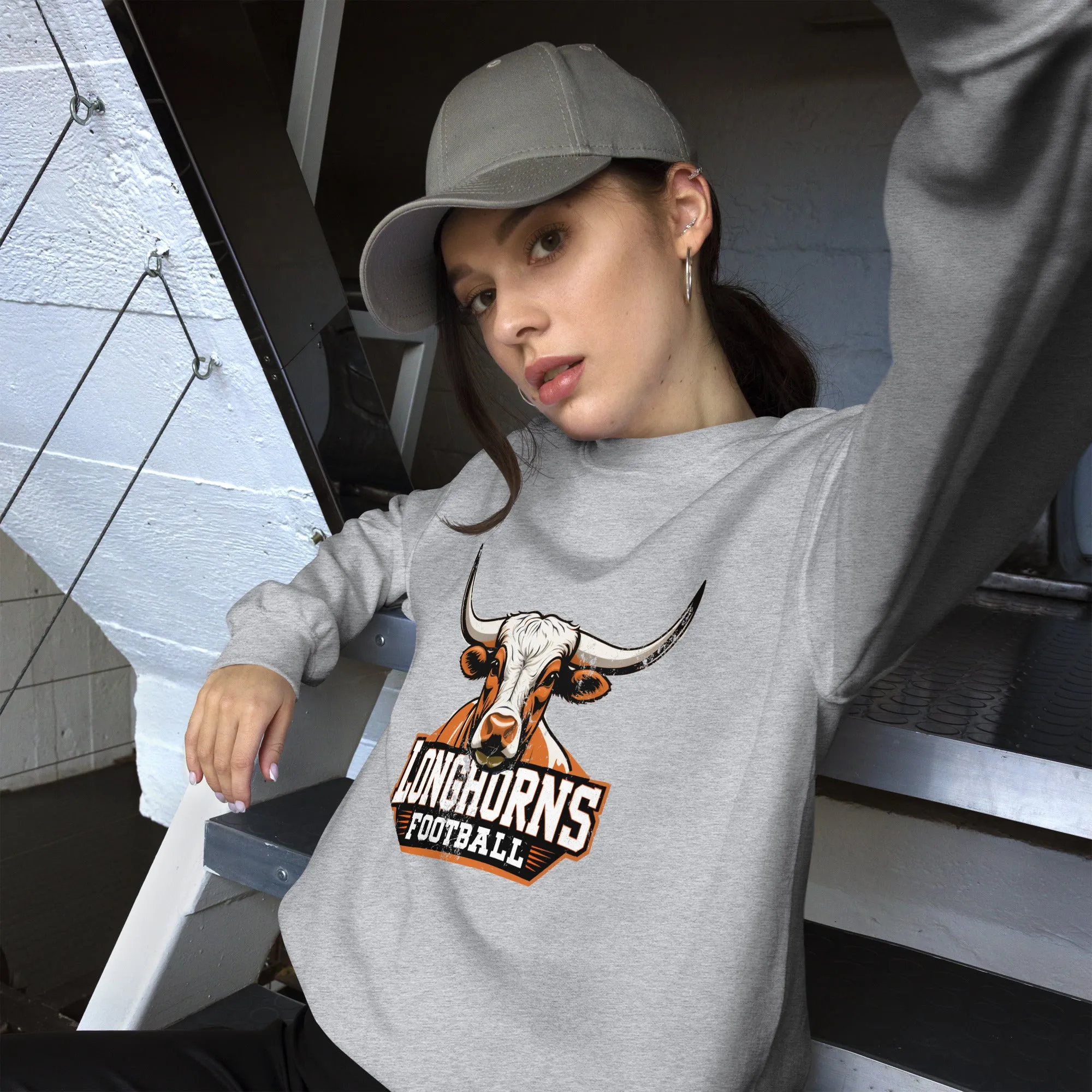 Longhorns Football Vintage Retro Sweatshirt