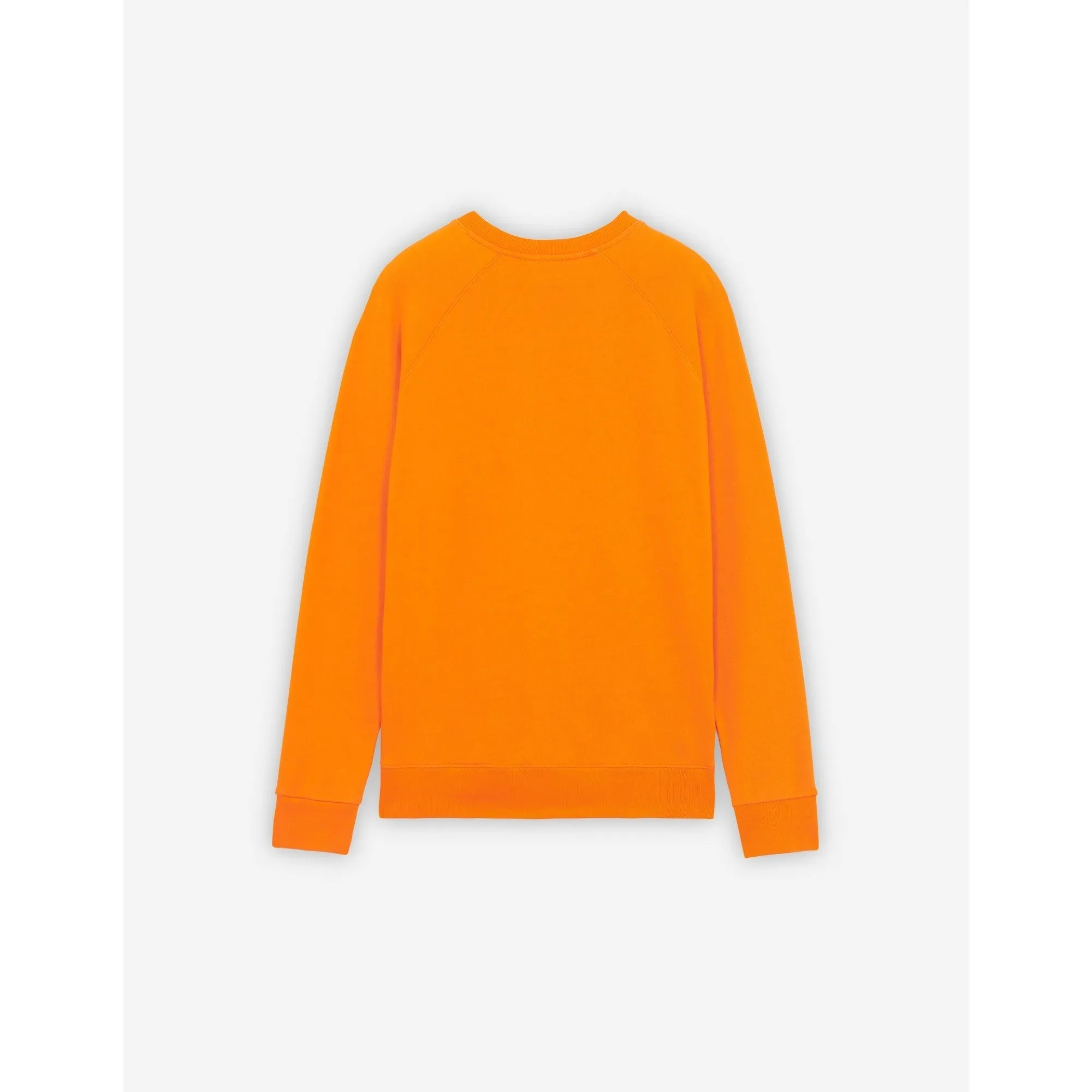 Men Grey Fox Head Patch Classic Sweatshirt - Orange