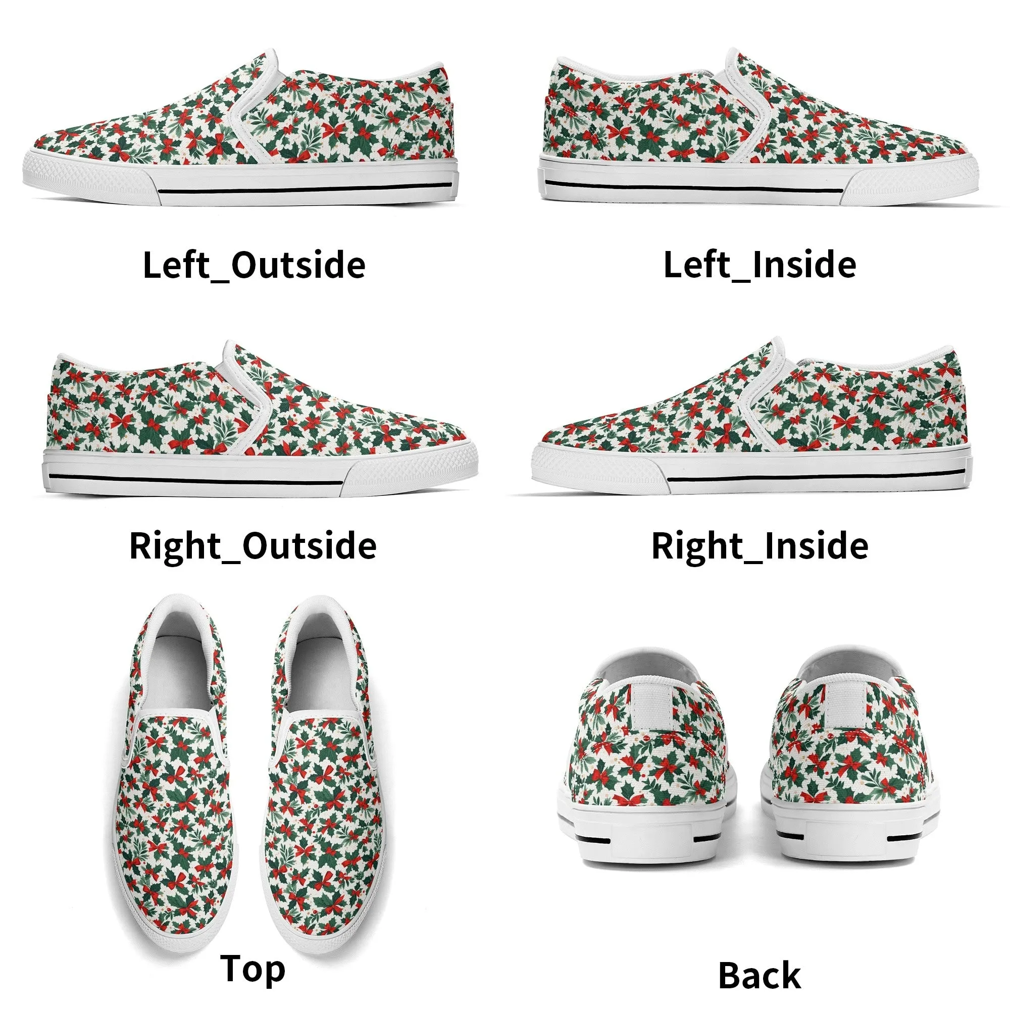 Mens Holly Bow Rubber Slip On Shoes