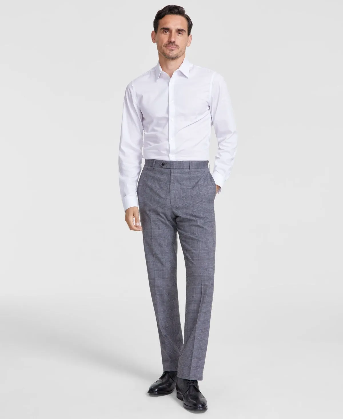 Michael Kors Mens Classic fit Dress Pants 38 / 30 Grey Plaid