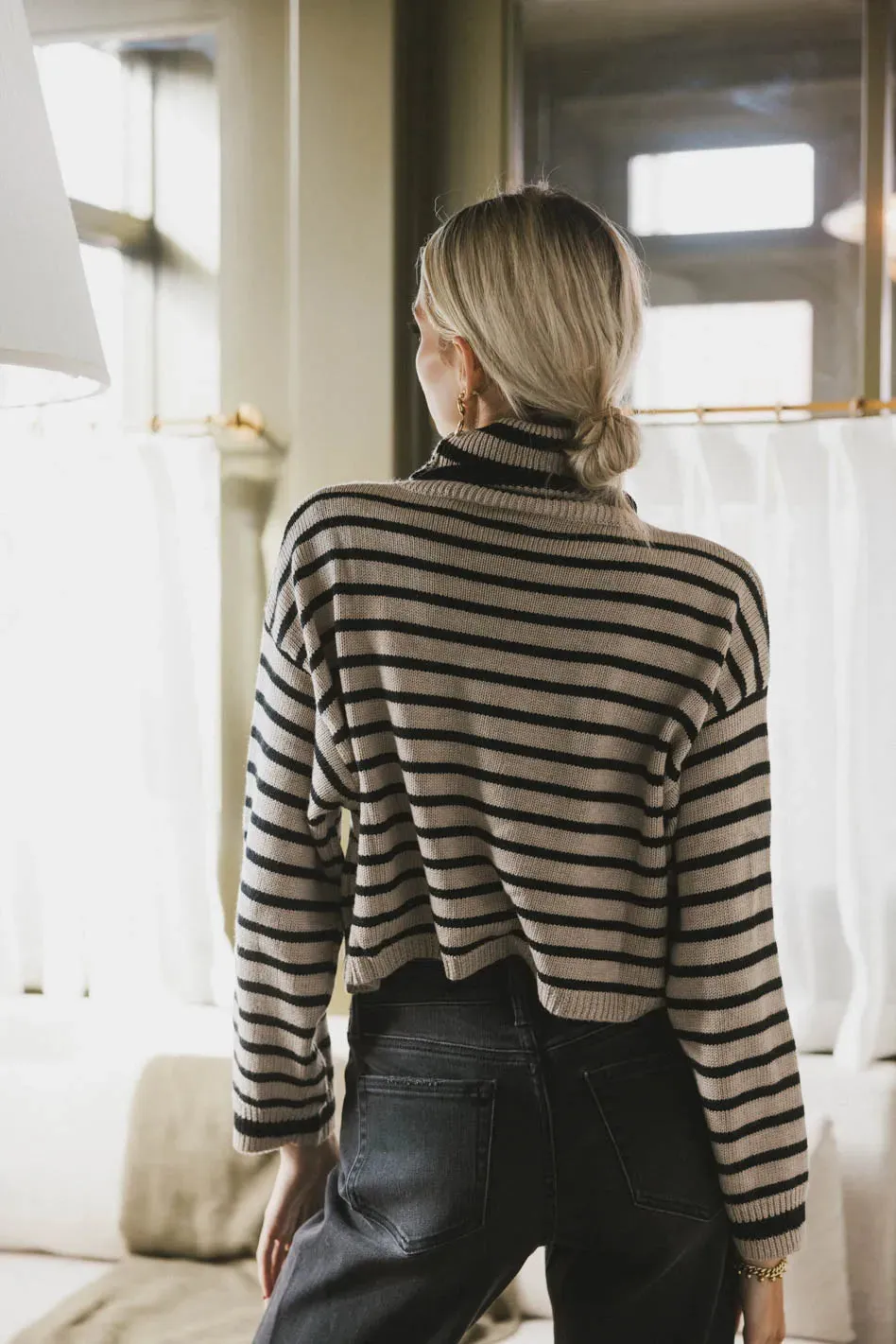 Miya Striped Turtleneck Sweater - FINAL SALE