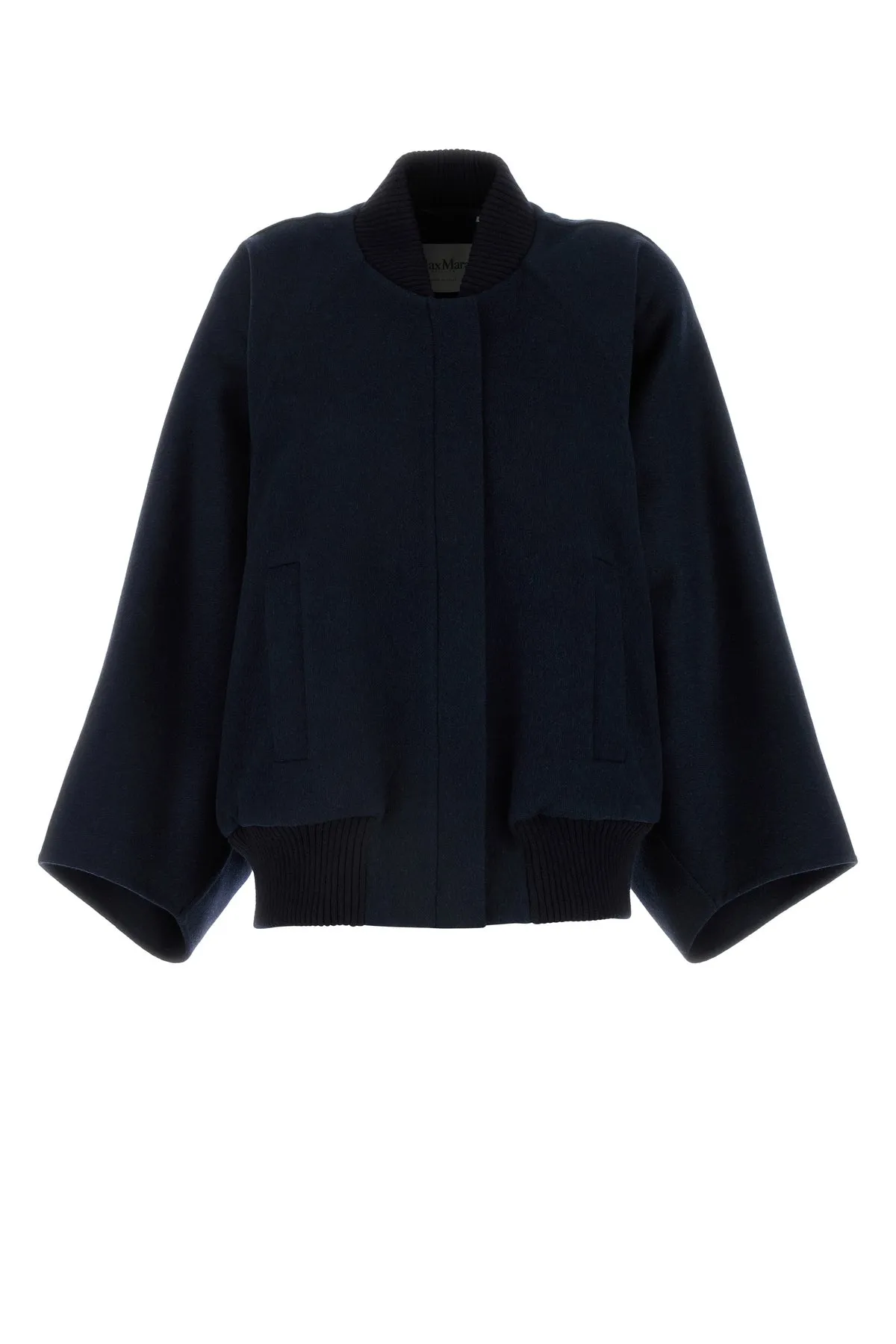 Navy blue cashemre Zenone bomber jacket