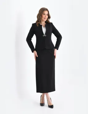 NDL Women Black Women's Suit with Pencil Skirt - College Station