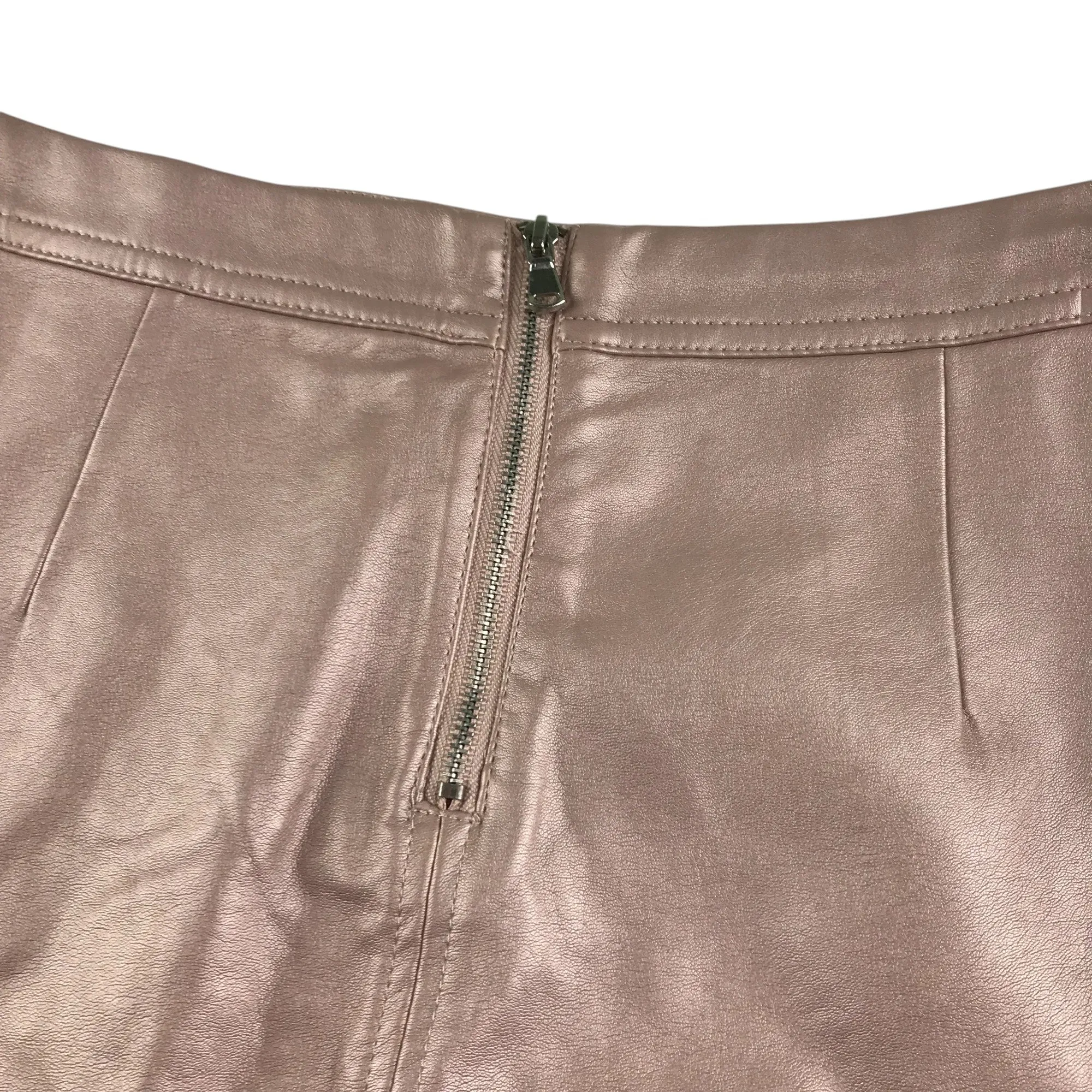 New Look skirt 12-13 years rose gold faux leather pencil style